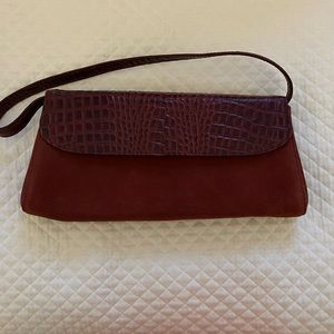 Preston & York Genuine Leather Vintage Handbag Burgundy